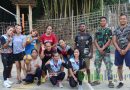 Jelang Senja Bersama Masyarakat Personel Satgas TMMD Garut Bermain Bola Volley